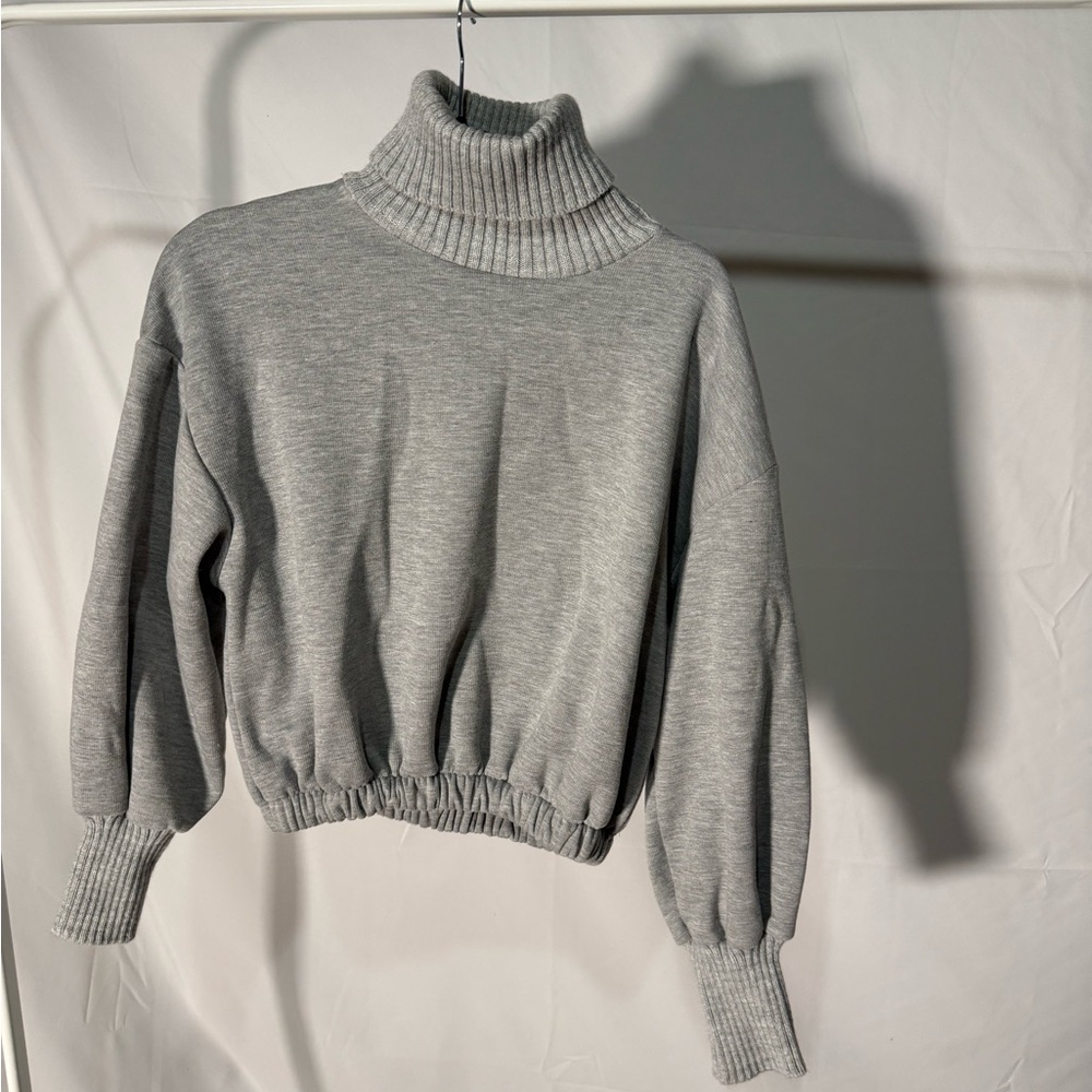 Zara Light Gray Cowl Neck Sweater